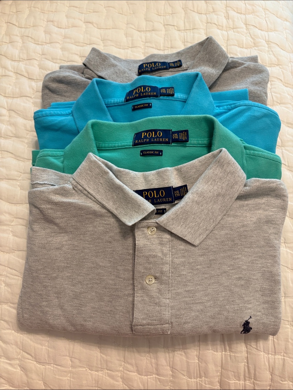 4 Pack Polo Ralph Lauren Men’s XXL Short Sleeve Polos